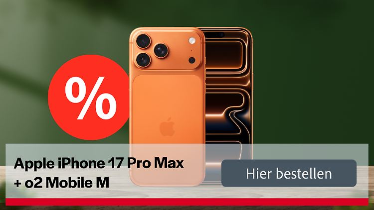 Bei o2 gibt es das iPhone 17 Pro Max mit Vertrag schon ab einem Euro.