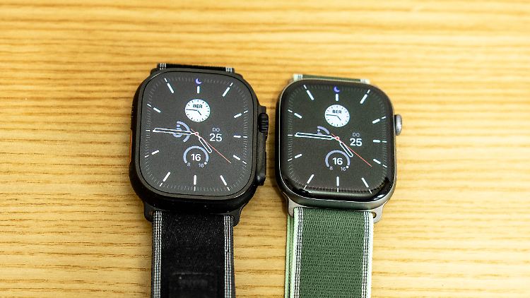 Links die Watch Ultra 3, rechts die Watch 11.