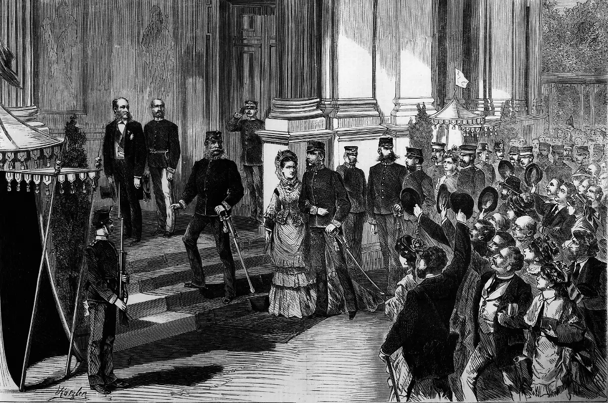 Wilhelm-I-in-Wien-1873-Holzstich