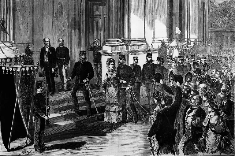 Wilhelm-I-in-Wien-1873-Holzstich