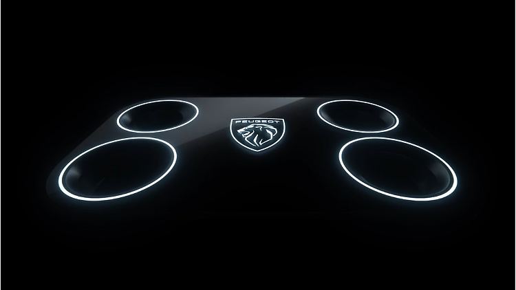 Peugeot hat ein Teaser-Video des Polygon veröffentlicht, in dem ein rechteckiges Lenkrad angedeutet wird.