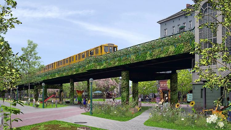 Die Skalitzer Straße in Berlin, ergrünt, weniger laut und weniger heiß.
