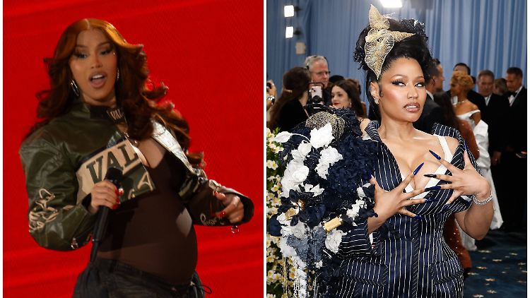 Sind sich spinnefeind: Cardi B (l.) und Nicki Minaj.