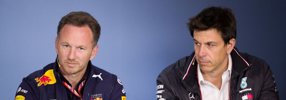 Horner (links) und Wolff haben sich in der Formel 1 oft gestritten. (Archivbild)
