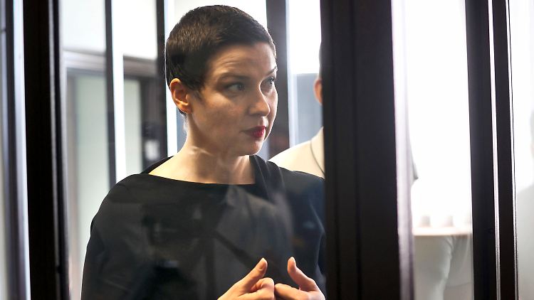 "Ich spüre immer eure Liebe und Fürsorge", schrieb Maria Kolesnikowa (hier 2021) an ihre Familie.