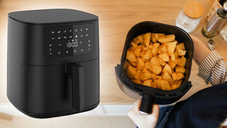 Die Heißluftfritteuse von DasProdukt bringt 1.700 Watt Leistung.