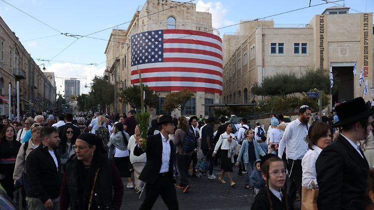 Die Innenstadt von Jerusalem erwartet den US-Präsidenten. 