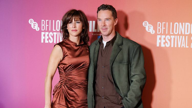 Benedict Cumberbatch und Sophie Hunter in London.