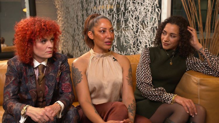 Drei "Engel" im Interview: Lucy Diakovska, Jessica Wahls und Nadja Benaissa. (v.l.n.r.)