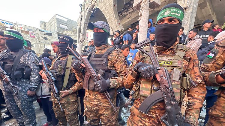 Hamas-Kämpfer Ende Februar in der Stadt Gaza.