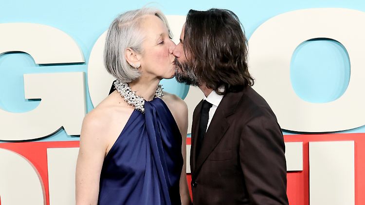 "Einfach nur ein Kuss": Keanu Reeves und Alexandra Grant.