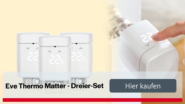 Bei Tink gibt es das Eve Thermo Matter Thermostat zum Bestpreis.
