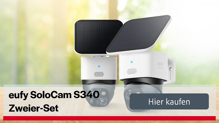 Aktuell besonders günstig: die Eufy Solo Cam S340 im Doppelpack!