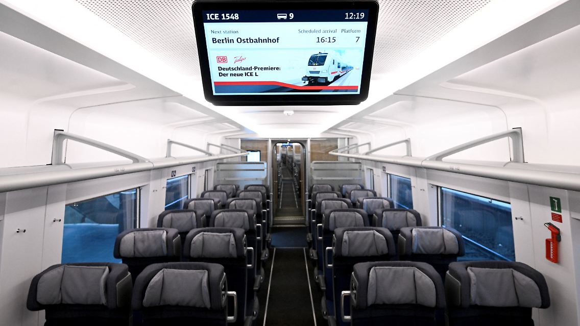 Grundsätzlich kein riesiger Unterschied zu Vorgängern: Innenraum eines Waggons des ICE L.