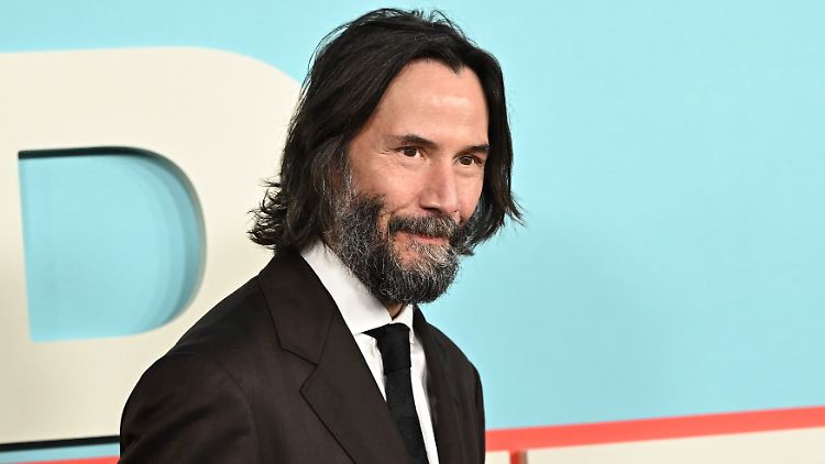 Schauspieler Keanu Reeves bei einer Sondervorführung seines neuen Kinofilms "Good Fortune" in Los Angeles.