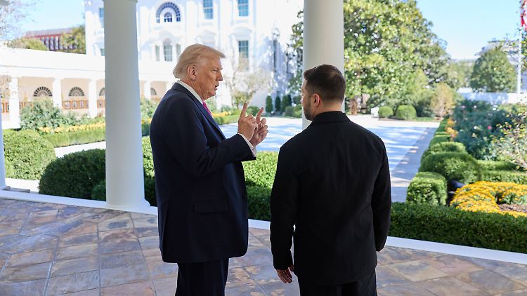 Nach dem Treffen mit Trump lehnte Selenskyj eine Aussage zu den Langstreckenwaffen ab.