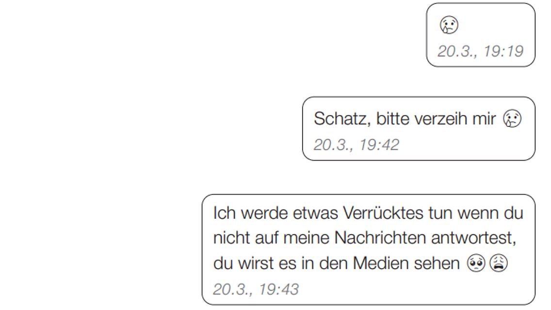 Chatverlauf aus "Mama & Sam": Die Täter machen emotionalen Druck.