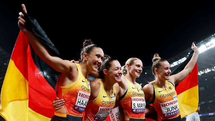 Das Sportfördergesetz soll bessere Voraussetzungen für Erfolge wie diesen schaffen: die WM-Bronzemedaille der deutschen Leichtathletinnen über 4x100 Meter.