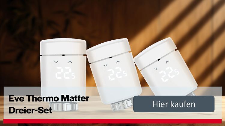 Bei Tink gibt es das Eve Thermo Matter-Thermostat zum Bestpreis.