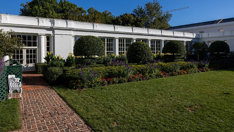 Der Jackie-Kennedy-Garten, bevor die Abrissarbeiten begannen.