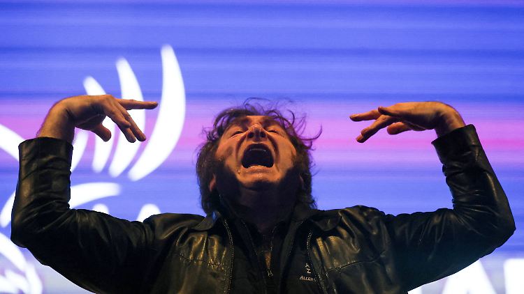 Argentiniens Präsident Javier Milei - nach zwei Jahren auf dem Prüfstand.