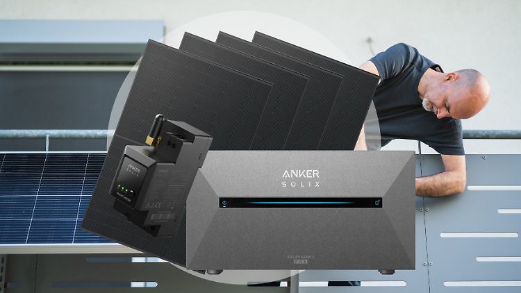 Bei kleines Kraftwerk gibt es für kurze Zeit ein Balkonkraftwerk aus vier Solarmodulen mit Anker-Speicher zu deutlich reduziertem Preis.