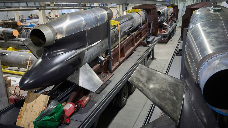 Flamingo-Marschflugkörper in einer geheimen Fabrik in der Ukraine.