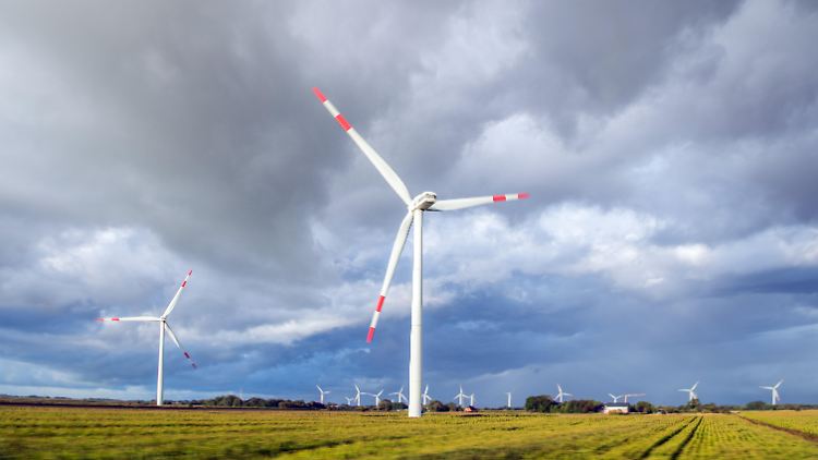 Windparkanlage in Schleswig-Holstein.