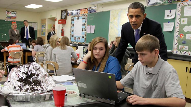 Obama will bei der Bildung investieren.