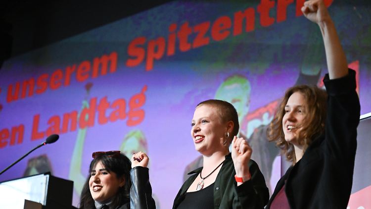 Jung und weiblich: Das Spitzentrio der Linken für die Landtagswahl in Baden-Württemberg.