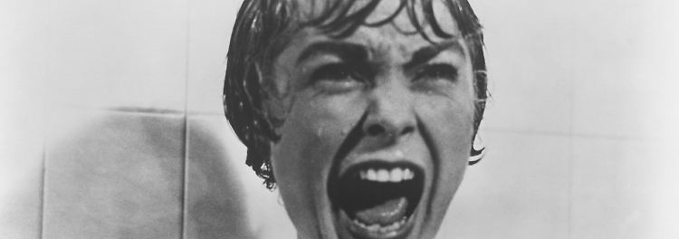 Janet Leigh unter der Dusche, ein schemenhafter Mörder, ein Fleischermesser - das Wasser färbt sich rot. Messerstiche im schnellen Rhythmus, dazu …