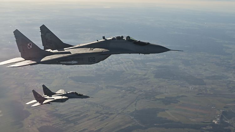 Die polnischen Kampfjets haben über der Ostsee derzeit viel zu tun.
