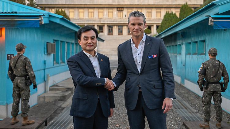 Südkoreas Verteidigungsminister Ahn Gyu Back und sein US-Kollege Pete Hegseth betonten eine gemeinsame Haltung.