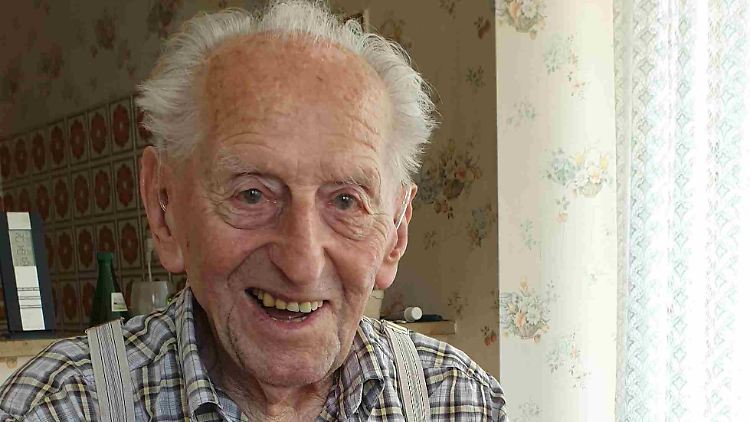 Karl Haidle an seinem 104 Geburtstag.