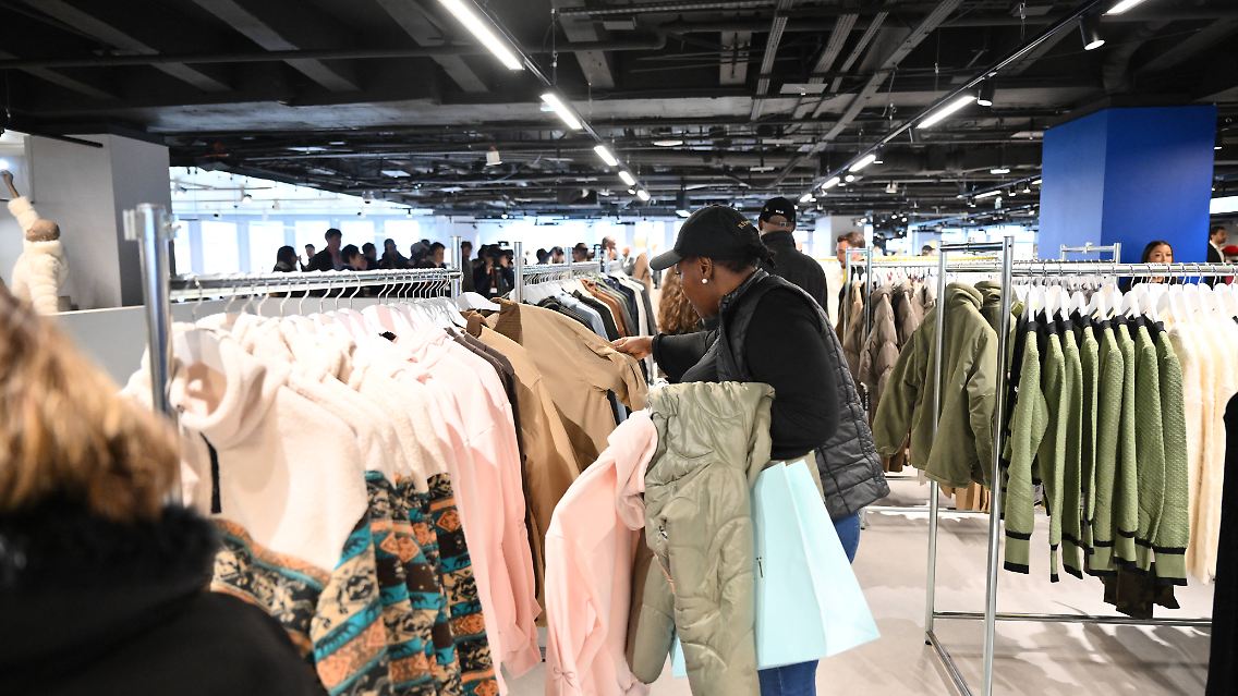 Blick auf die Verkaufsfläche.