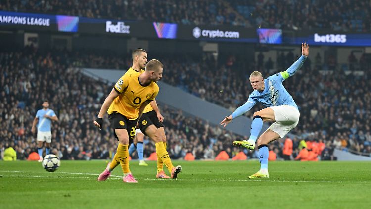 Erling Haaland traf als City-Kapitän gegen seinen Ex-Klub.