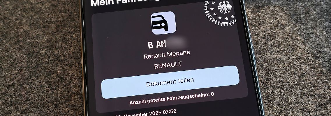 Kein knitteriges Papier mehr: So sieht er aus, der digitale Fahrzeugschein.