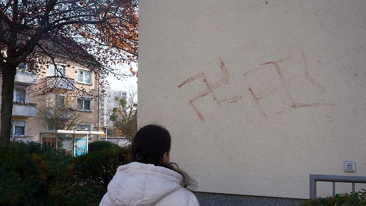 Eine von zahlreichen beschmierten Oberflächen.