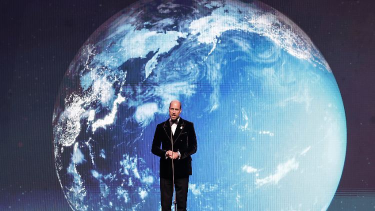 Prinz William bei der Verleihung seines jährlichen Umweltpreises, des "Earthshot Prize". 