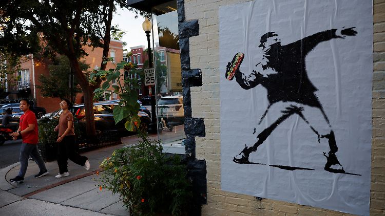 Der "Sandwich Guy" wurde zu einem Symbol des Protests. 