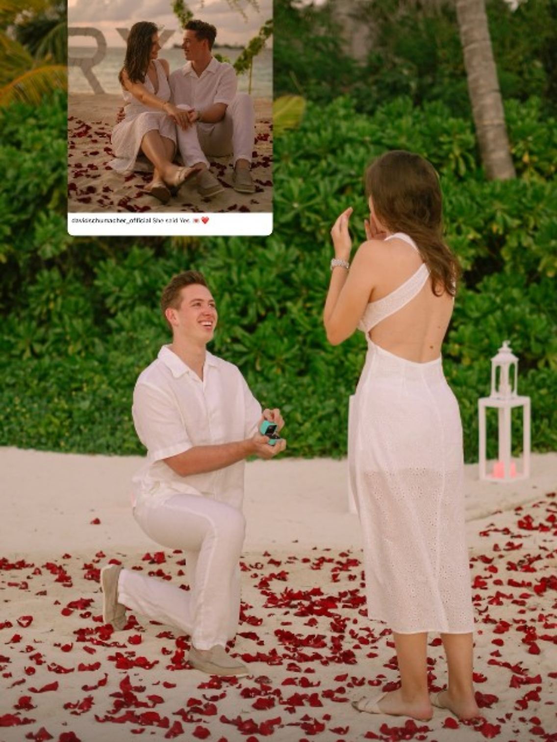 Keszthelyi dokumentierte auf ihrer Instagram-Seite auch den Moment des Kniefalls.