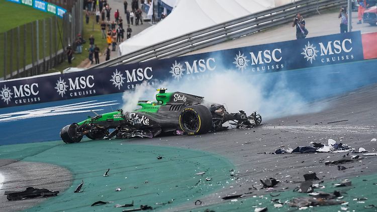 Gabriel Bortoleto crashte kurz vor Rennende.