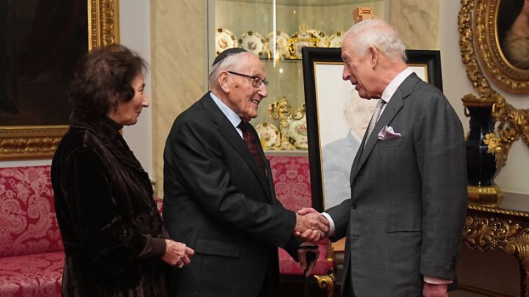 König Charles traf im Januar auf Manfred Goldberg und seine Frau Shary.