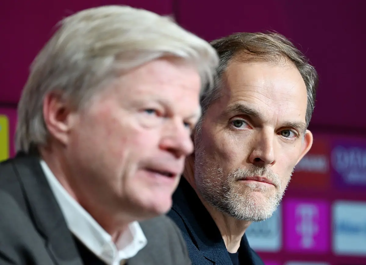 Vorstandschef-Oliver-Kahn-l-bei-der-Vorstellung-von-Thomas-Tuchel-als-neuer-Trainer-des-FC-Bayern-Muenchen