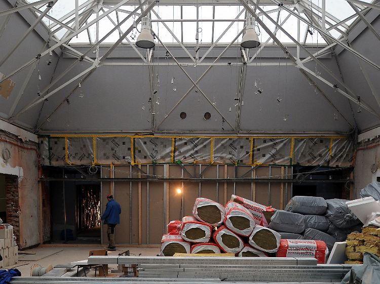 Im Innern der Kunsthalle wird der momentane Stand der umfangreichen Umbauarbeiten deutlich. (Foto vom 15.02.2011)