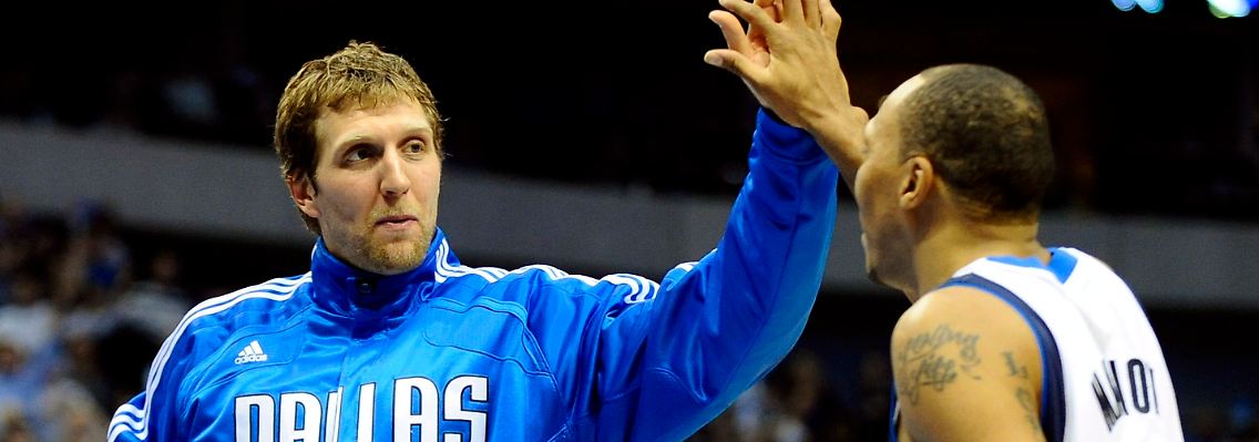 Es läuft: Dirk Nowitzi und Shawn Marion.