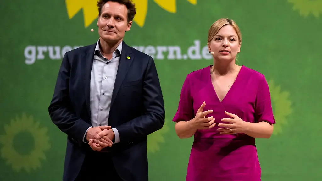 Ludwig-Hartmann-und-Katharina-Schulze-Fraktionsvorsitzende-von-Buendnis-90-Die-Gruenen-in-Bayern