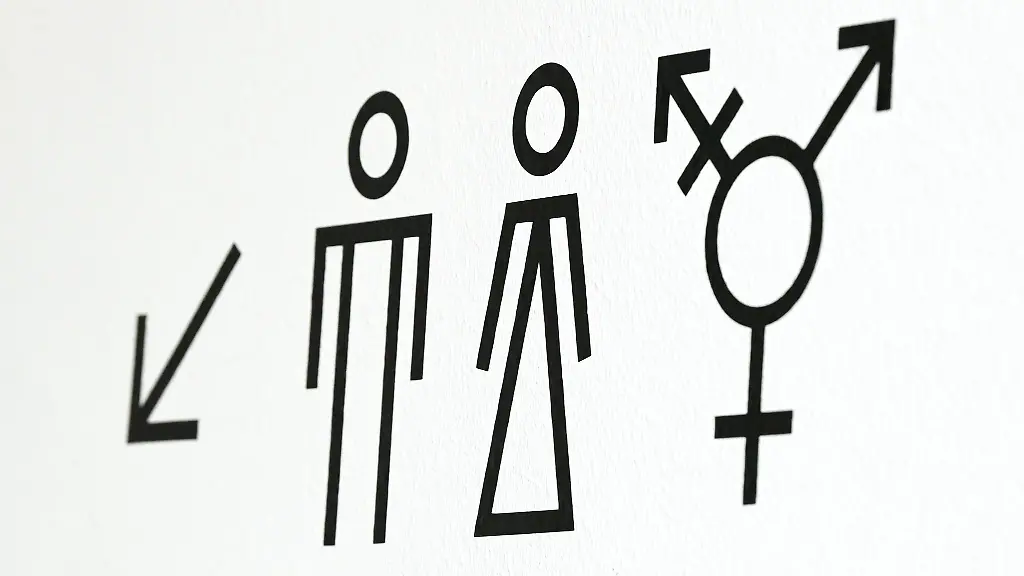 Piktogramme-weisen-auf-Toiletten-fuer-Maenner-Frauen-und-Allgender-Transgender-hin