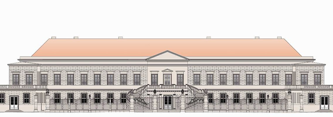 Der Siegerentwurf zur Rekonstruktion des Schlosses Herrenhausen (Gartenansicht) in Hannover wurde von dem Hamburger Architektenbüro Jastrzembski Kotulla vorgestellt.