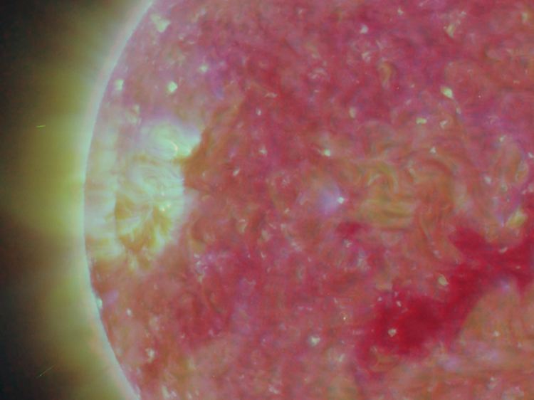 Mit Hilfe des Doppelsatelliten der NASA kann die Sonne in dreidimensionalen Bildern wie diesem aufgenommen werden.